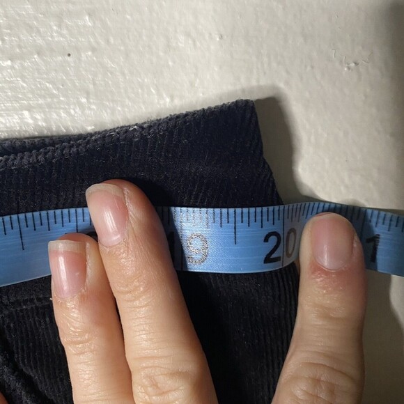 St Johns Bay Womens Corduroy Pants Plus 18W 5 Pockets Mid Rise Black Wide Leg - Picture 6 of 8